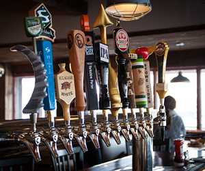 assorted local beers on tap